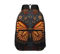 POEZJZW Mochila para laptop con diseño de frutas para enfermera, elegante, viajes, escuela, libros, mochilas casuales, Mariposa misteriosa, Taille unique