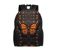 POEZJZW Mochila para laptop con diseño de mariposa misteriosa para enfermera, elegante, viajes, escuela, libros, mochilas casuales