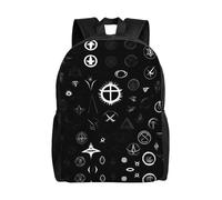 POEZJZW Mochila para laptop con diseño de universo en blanco y negro para enfermera, elegante, viajes, escuela, libros, mochilas casuales