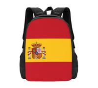 POEZJZW Mochila para laptop con patrón de bandera española para mochilas de moda, enfermera, elegante, viajes, escuela, libros, mochilas, mochilas casuales