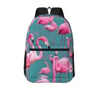 POEZJZW Mochila para portátil con patrón de guitarra instrumental, para enfermera, elegante, viajes, escuela, libros, mochilas casuales, Una bandada de flamencos, Taille unique