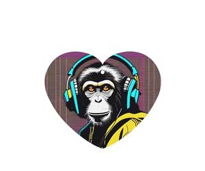 Poezjzw Monkey - Ambientadores de coche con diseño de escucha de música, 6 unidades, en forma de corazón, para colgar en tabletas de aromaterapia, ambientadores perfumados para dormitorio y baño