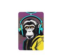 Poezjzw Monkey - Ambientadores de coche con diseño de escucha de música, 6 unidades, rectangulares, para colgar en tabletas de aromaterapia, ambientadores perfumados para dormitorio y baño
