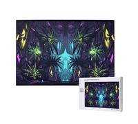 Poezjzw Mysterious Magic Forest Classic - Rompecabezas de madera de 1000 piezas para decoración del hogar, juego intelectual, 75 x 50 cm