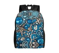 POEZJZW Ocean Shell - Mochila ligera para estudiantes, mochila de viaje para laptop, para niñas, niños, trabajo, universidad, regalos de regreso a clases