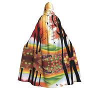 POEZJZW Orchard In Autumn - Disfraz de túnica con capucha para adultos, hombres y mujeres, disfraz de Navidad, disfraz de cosplay