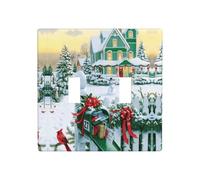 Poezjzw Placa decorativa de pared con diseño de buzón de Navidad y regalos, tamaño estándar de 4.5 x 4.5 pulgadas