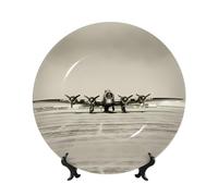 POEZJZW Plato decorativo de porcelana con diseño de pato y pollo, suave y no perjudicial para las manos, obra de arte clásica adecuada para el hogar y la oficina, 7 pulgadas