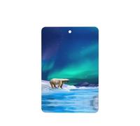 Poezjzw Polar Bears - Ambientadores de coche con patrón de luces del norte, 4 unidades, rectangulares colgantes, tabletas de aromaterapia, ambientadores perfumados para dormitorio, armario, zapatos