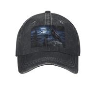 POEZJZW Raven in The Night - Gorra de béisbol ajustable para hombre y mujer, unisex, color negro, Negro, Talla única