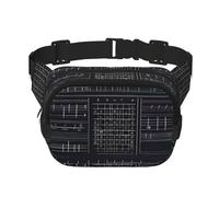 Poezjzw Riñonera de viaje con símbolos de palabras matemáticas, adecuada para correr, ciclismo y aventuras al aire libre, almacenar teléfonos móviles y tarjetas de crédito, Negro -, Talla única
