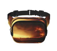Poezjzw Riñonera de viaje Sunset In The Desert adecuada para correr, ciclismo y aventuras al aire libre, almacenar teléfonos móviles y tarjetas de crédito, Negro -, Talla única