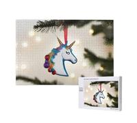 Poezjzw Rompecabezas clásico de 1000 piezas de escultura de cabeza de unicornio para adultos, rompecabezas de madera, decoración moderna del hogar, juego intelectual, 75 x 50 cm