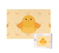 Poezjzw Rompecabezas clásico de 300 piezas de madera para adultos, diseño de pollito de dibujos animados, juego intelectual, 40 x 28 cm