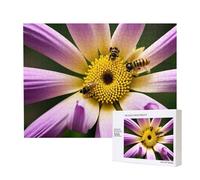 Poezjzw Rompecabezas clásico de 500 piezas de madera para adultos, diseño de abejas, decoración del hogar, juego intelectual, 52 x 38 cm