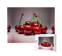 Poezjzw Rompecabezas clásico de cerezas chilenas para adultos, 500 piezas, rompecabezas de madera moderno para decoración del hogar, juego intelectual, 52 x 38 cm