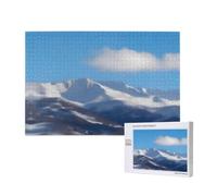 Poezjzw Rompecabezas clásico de montañas nevadas de B, 1000 piezas, rompecabezas de madera moderno para decoración del hogar, juego intelectual, 75 x 50 cm
