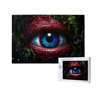 Poezjzw Rompecabezas clásico de ojos azules misteriosos, 1000 piezas, rompecabezas de madera, decoración del hogar, juego intelectual, 75 x 50 cm