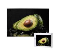 Poezjzw Rompecabezas de frutas comestibles de aguacate para adultos, 1000 piezas, rompecabezas de madera para familia, amigos, decoración del hogar, arte de pared, 29.5 x 19.7 pulgadas