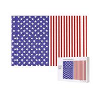 Poezjzw Rompecabezas de madera de 300 piezas para adultos con bandera de Estados Unidos azul y rojo para decoración del hogar, decoración del hogar, 15.7 x 11 pulgadas