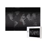 Poezjzw Rompecabezas de mapa de zona horaria para adultos, 300 piezas, rompecabezas de madera para familia, amigos, decoración del hogar, arte de pared, 15.7 x 11 pulgadas