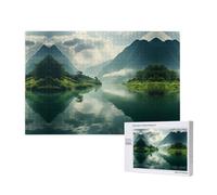 Poezjzw Rompecabezas de paisajes para adultos, 1000 piezas de madera para familia, amigos, decoración del hogar, arte de pared, 29.5 x 19.7 pulgadas