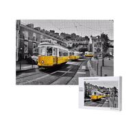 Poezjzw Rompecabezas de tren de ciudad para adultos, 1000 piezas, rompecabezas de madera para familia, amigos, decoración del hogar, arte de pared, 29.5 x 19.7 pulgadas