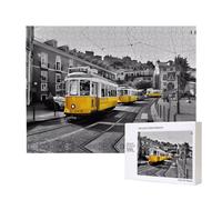 Poezjzw Rompecabezas de tren de ciudad para adultos, 500 piezas, rompecabezas de madera para familia, amigos, decoración del hogar, arte de pared, 20.4 x 15 pulgadas