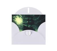 POEZJZW Sea Spooky Ship - Tarjetas de Navidad de papel perlado, con sobres blancos, tarjetas de agradecimiento, boda, día de San Valentín, 10 unidades