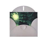 POEZJZW Sea Spooky Ship - Tarjetas de Navidad de papel perlado, con sobres grises, tarjetas de agradecimiento, boda, día de San Valentín, 10 unidades