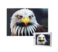 Poezjzw Sharp Eagle Eyes Classic - Rompecabezas de madera de 1000 piezas, decoración moderna del hogar, juego intelectual, 75 x 50 cm
