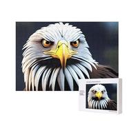 Poezjzw Sharp Eagle Eyes Classic - Rompecabezas de madera de 300 piezas, decoración moderna del hogar, juego intelectual de 28 x 40 cm