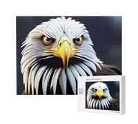 Poezjzw Sharp Eagle Eyes Classic - Rompecabezas de madera de 500 piezas, decoración moderna del hogar, juego intelectual de 38 x 52 cm
