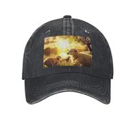 POEZJZW Sheep by The Lake Gorra de béisbol para hombre y mujer, ajustable, unisex, color negro