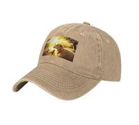 POEZJZW Sheep by The Lake Gorra de béisbol para hombre y mujer, ajustable, unisex, color negro