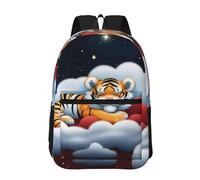 POEZJZW Símbolos de tráfico en patrón E Mochila para laptop para mochilas de moda enfermera, elegante, viajes, escuela, libros, mochilas casuales, Tiger Cubs in the Clouds, Taille unique
