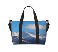 Poezjzw Snowy Mountains Of B - Bolsa de viaje para fin de semana, bolsas de mano de mano para mujer, bolsas de hospital para trabajo de parto y parto, bolsa de equipaje nocturna, color negro, talla