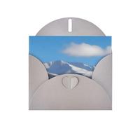 POEZJZW Snowy Mountains Of B Pearl Tarjetas de Navidad de papel, con sobres grises, tarjetas de agradecimiento, boda, día de San Valentín, 10 unidades