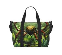 Poezjzw Spiders In The Woods - Bolsa de viaje para fin de semana, bolsas de mano de mano para mujer, bolsas de hospital para trabajo de parto y parto, bolsa de equipaje nocturna, color negro, talla