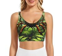 POEZJZW Spiders in The Woods - Brasier deportivo para mujer, sin mangas, atlético, gimnasio, chaleco en forma de U para entrenamiento y fitness, Negro, L