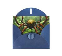 POEZJZW Spiders In The Woods - Tarjetas de Navidad de papel perlado, con sobres azules, tarjetas de agradecimiento, boda, día de San Valentín, 10 unidades