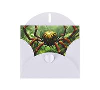 POEZJZW Spiders In The Woods - Tarjetas de Navidad de papel perlado, con sobres blancos, tarjetas de agradecimiento, boda, día de San Valentín, 10 unidades
