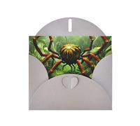 POEZJZW Spiders In The Woods - Tarjetas de Navidad de papel perlado, con sobres grises, tarjetas de agradecimiento, boda, día de San Valentín, 10 unidades