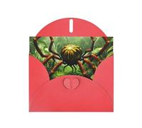POEZJZW Spiders In The Woods - Tarjetas de Navidad de papel perlado, con sobres rojos, tarjetas de agradecimiento, boda, día de San Valentín, 10 unidades