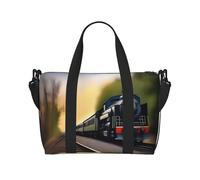 Poezjzw Sprinting Train - Bolsa de viaje para fin de semana, bolsas de mano para mujer, bolsas de hospital para trabajo de parto y parto, bolsa de equipaje nocturna, color negro, talla única, Negro,