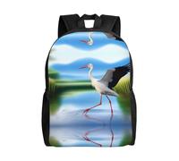 POEZJZW Storks In The Water - Mochila para portátil con diseño de cigüeñas, para enfermeras, viajes, escuela, libros, mochilas casuales