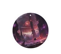 Poezjzw Strange Planet - Ambientadores para coche, 4 unidades, forma redonda, para colgar, aromaterapia, ambientadores perfumados para dormitorio, armario, zapatos, 4 unidades