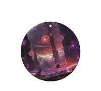 Poezjzw Strange Planet - Ambientadores para coche, 6 unidades, forma redonda, para colgar, aromaterapia, ambientadores perfumados para dormitorio, armario, zapatos, 6 unidades