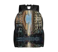 POEZJZW Streets Of New York City - Mochila informal para el colegio, para el día de las mujeres y deportes, bolsa de viaje para laptop