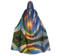 POEZJZW Sun High In The Sky - Capa con capucha para adultos, disfraz de Halloween, disfraz de fiesta de Navidad